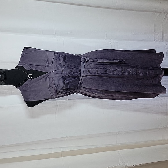 Motherhood Maternity Sleeveless Button-up Dress w/Belt - Picture 2 of 16